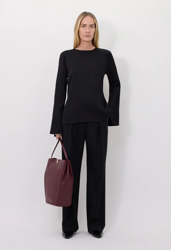 [103264] Aiza Black Blouse