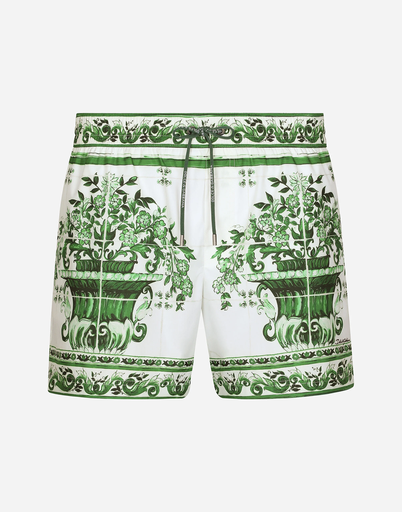 [103291] Majolica Print Swim Shorts Green