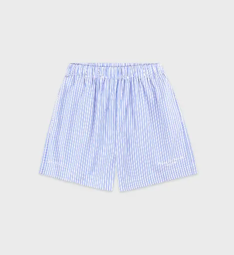 [103324] Eden Script Poplin Short Blue