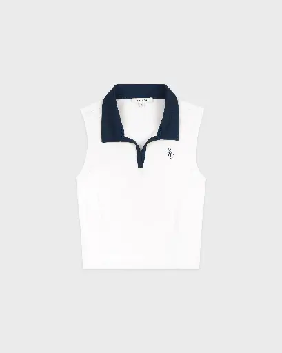 [103328] Eden Crest Sports Polo Vest White
