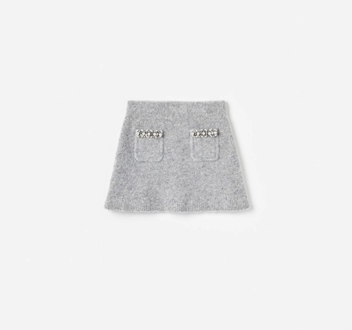 [103542] Grey Knit Skirt 