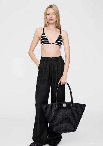 [103846] Bellamy Bikini Top - Black and White Stripe