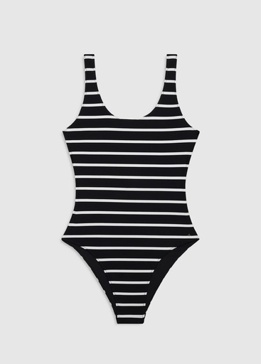 [103851] Jace One Piece - Black and White Stripe