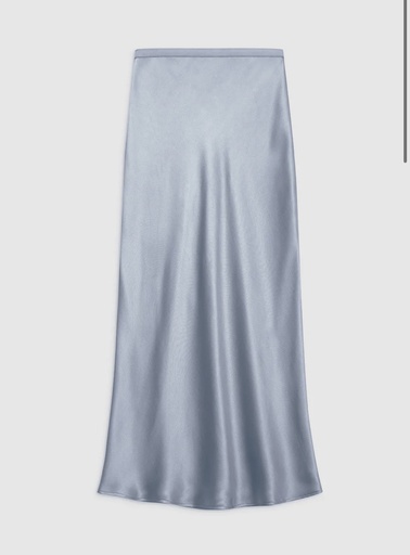[103945] Bar Silk Skirt - Pastel Blue