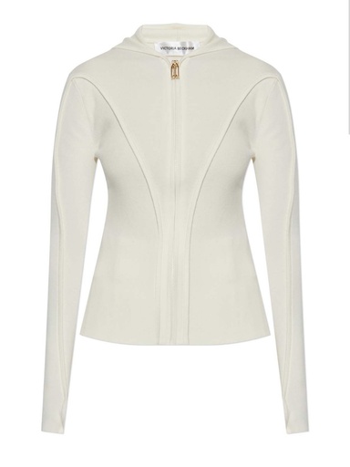 [103977] Piping Detail Hhooded Top