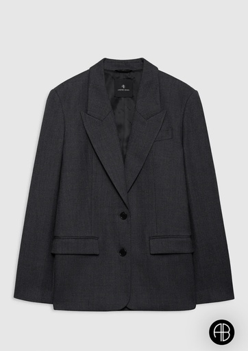 [104051] Ross Single - Breasted Blazer - Dark Heath