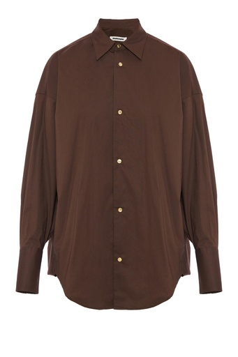 [104410] Shirts Carla - Oversize Popeline Shirt Brown