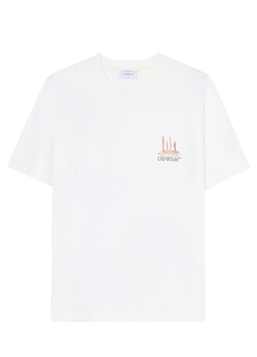 [104569] Building Arrow Slim S/S Tee White - Black
