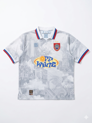 [104571] Sponsor Logo Soccer S/S Polo White - Multicolor 