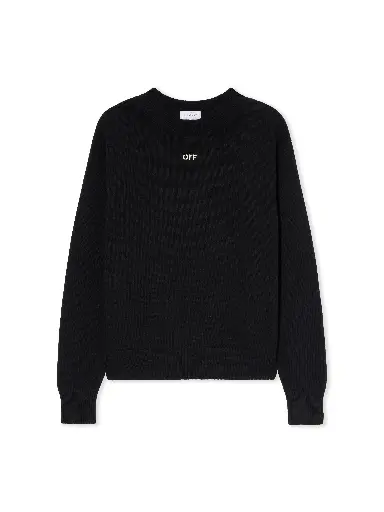 [104578] Thinkman Arrow Knit Crewneck Black - White