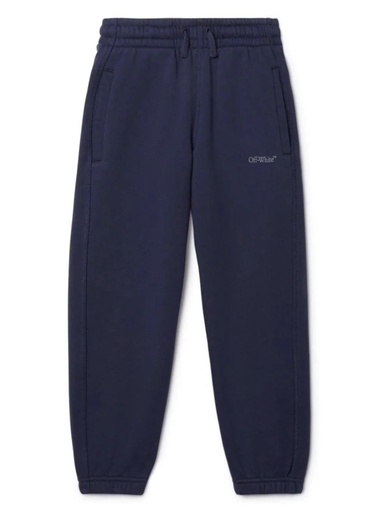 [104681] Bookish Sweatpant Navy Blue - White
