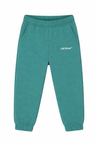 [104706] Bookish Diag Sweatpant Teal - White