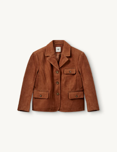 [107803] Suede Fitted Jacket