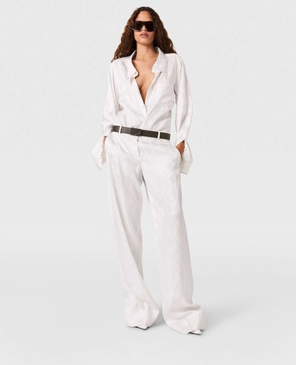[107868] FLUID JACQUARD TROUSERS