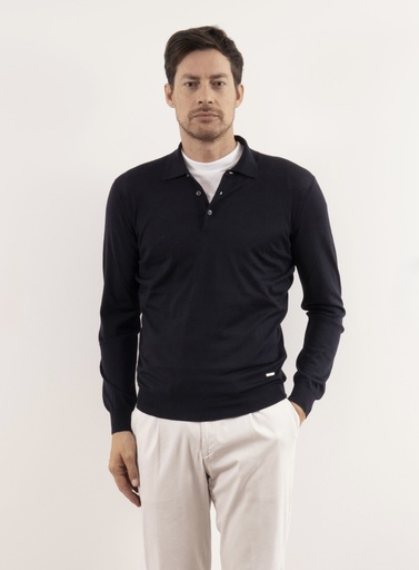 [108281] Man - Knitted polo with buttons