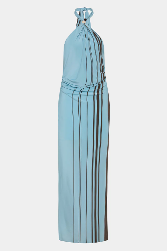 [108393] Rioja Halter Scarf Maxi Dress
