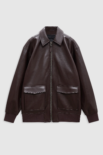 [109294] KELANIE JACKET - DEEP BROWN
RECYCLED LEATHER
