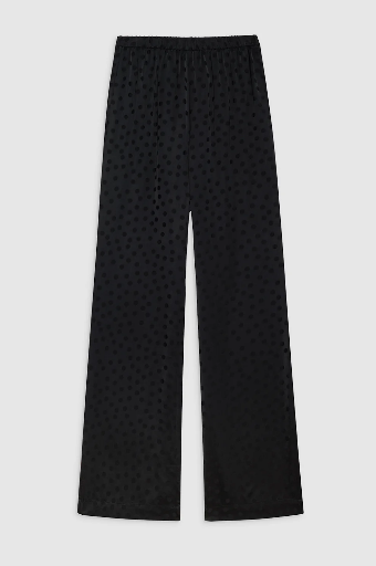 [109302] ELAIN PANT - BLACK DOT JACQUARD