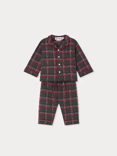 [109352] Pyjama Joan deux pièces à carreaux en coton biologique