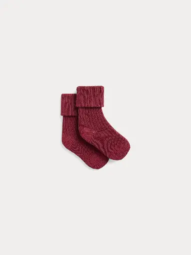 [109360] Chaussettes mixtes Gadilson en coton bordeaux