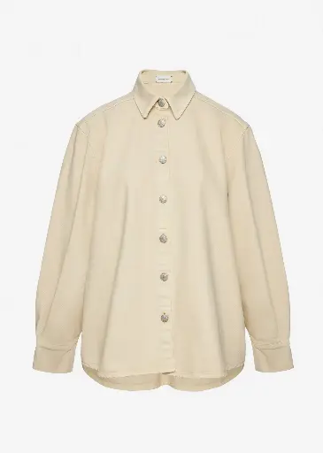 [109381] Denim shirt in beige