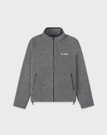 [109590] Serif Logo Zipped Polar Fleece