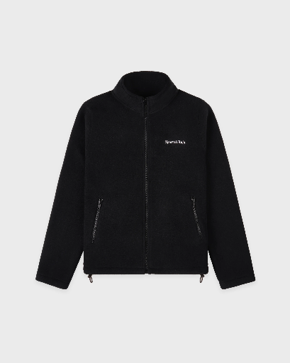 [109591] Serif Logo Zipped Polar Fleece