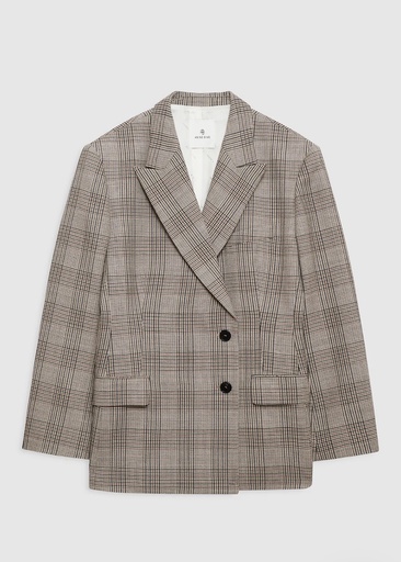 [109635] Aretha Blazer-Brown Plaid
