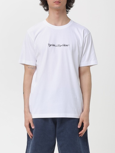 [109697] Script Arrow S/S Slim Tee White 
