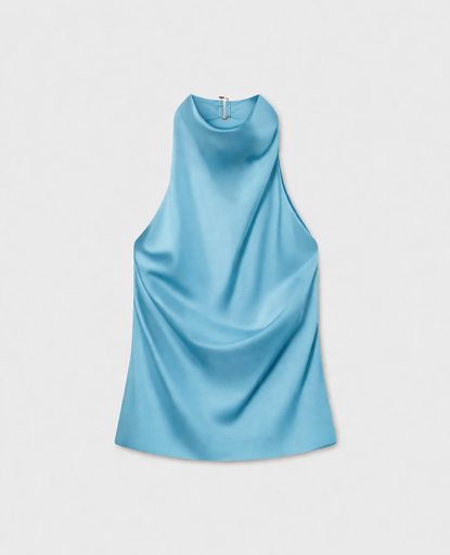 [109870] Satin Halterneck Top