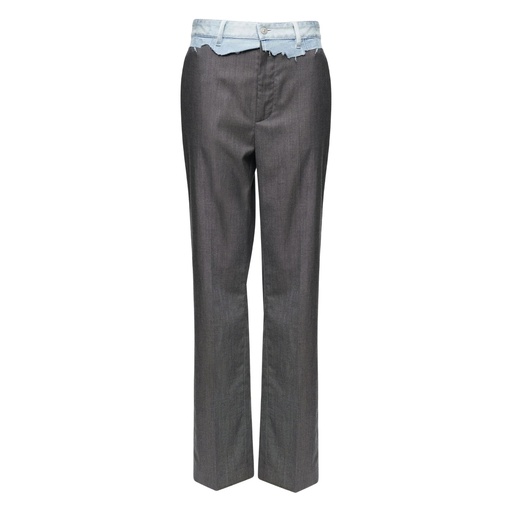 Denim Trousers With Waist Insert