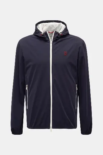 Bonded Nylon Hooded Outerwear Jacket With Logo