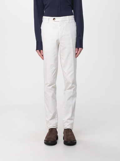 Garment-Dyed Italian Fit Trousers In American Pima Comfort Cotton Gabardine