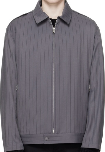 Y-3 Pinstripe Refined Wool Chore Coat