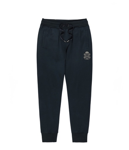 Jersey Trousers With Heraldic Patch