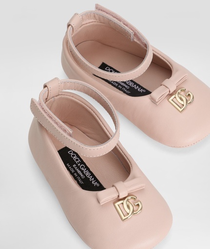 Nappa Leather Ballet Flats With Logo