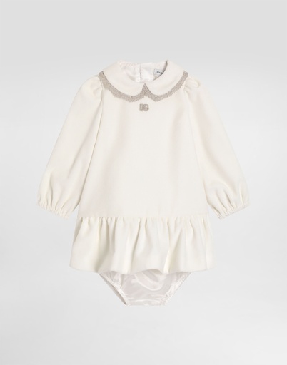 Smooth Velvet Dress With Culotte