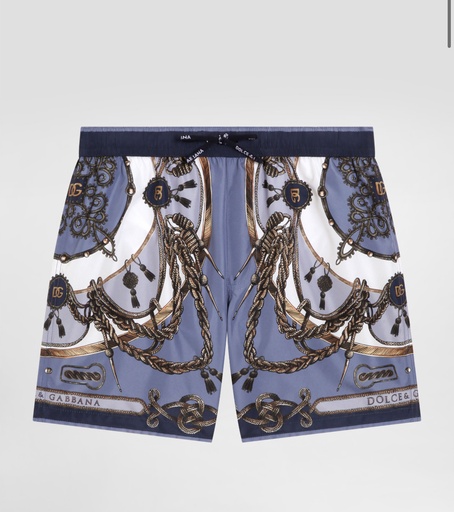 Medium Printed Nylon Swim Shorts