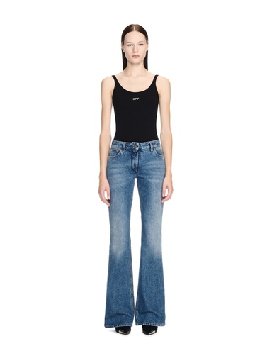 Off Stamp Ribbed Tank Top