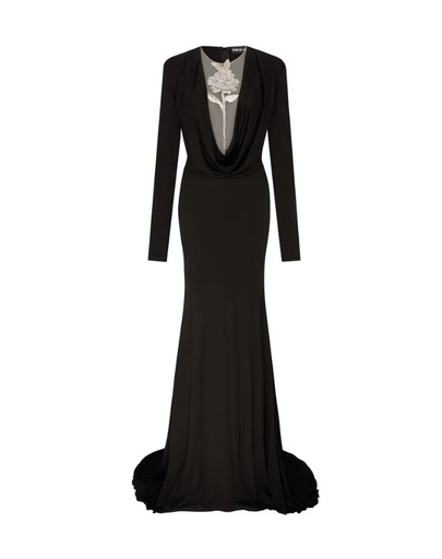 Crystal Rose Detail Gown 