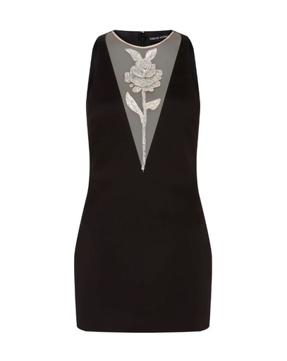 Crystal Rose Satin Mini Dress