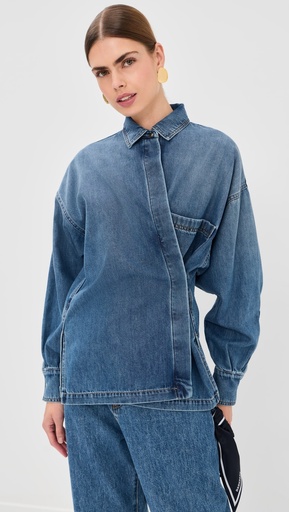 [119269] Paola- Tencel Denim Wrapped Shirt 
