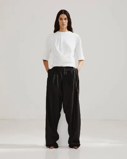 Phebe- Chain Adorned Double Sided Wide-Led Pants