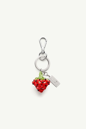 [119460] Numeric Keychain With Strawberry Beads