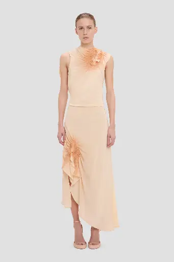 [119736] Smocked Dress In Sandstone