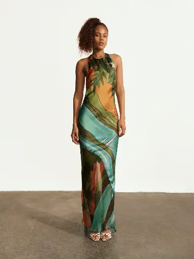 Magdalena Silk Long Dress