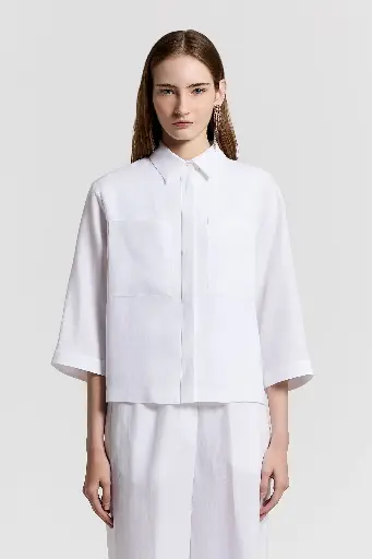 3/4 Sleeve Shirt In Pure Linen