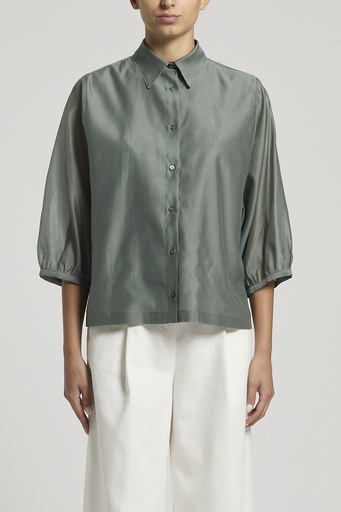 Organza And Matte Silk Shirt