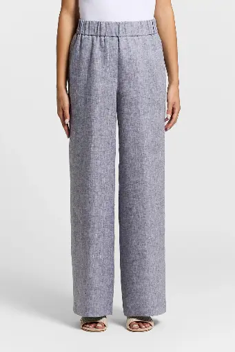 Trousers In Lightweight Pure Linen Canvas