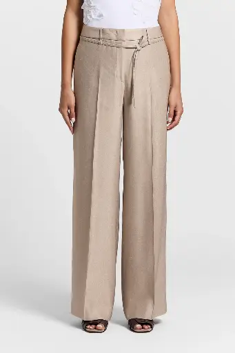 Palazzo Trousers In Viscose Linen